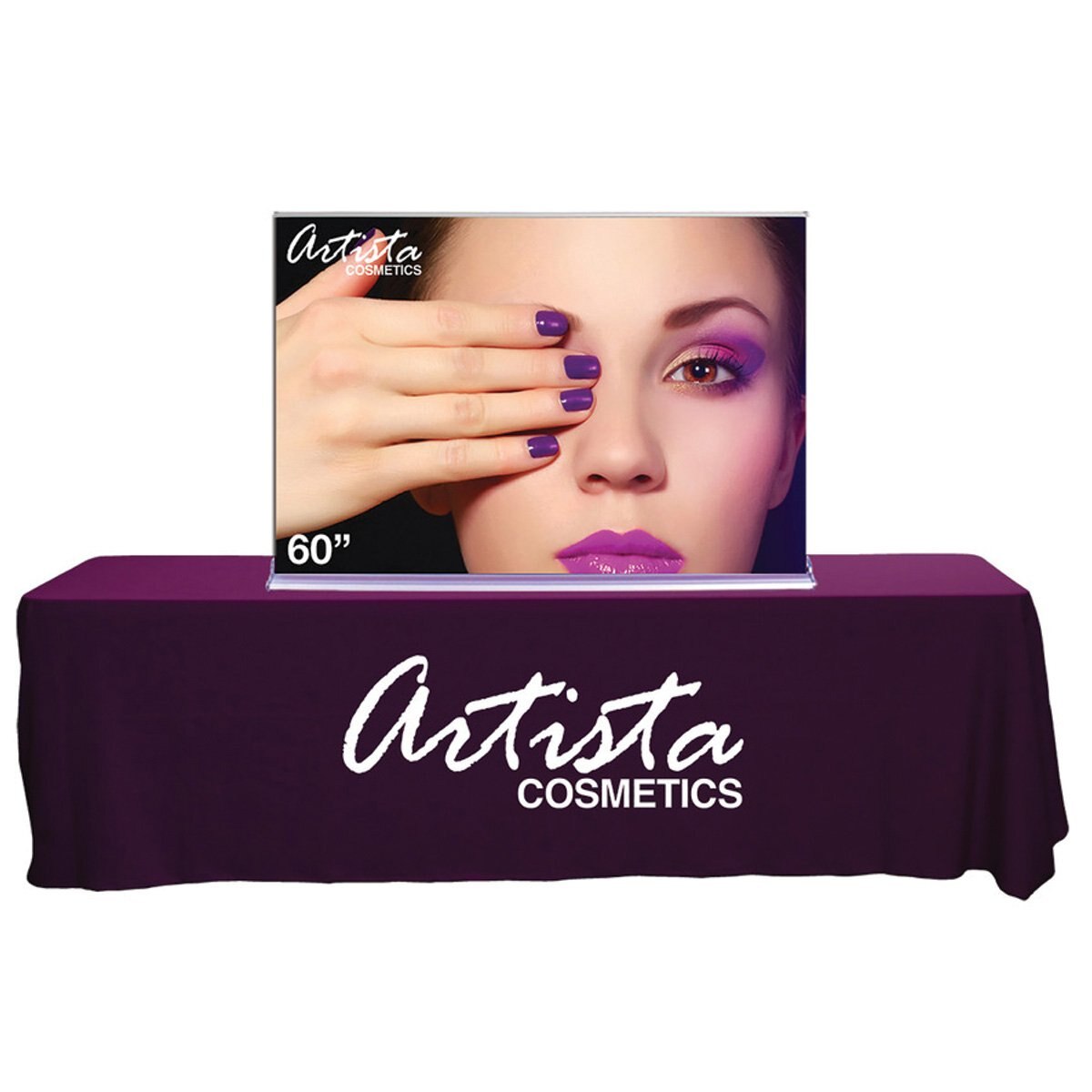 60 in. SilverStep Tabletop Retractable Banner Stand — Graphic Package